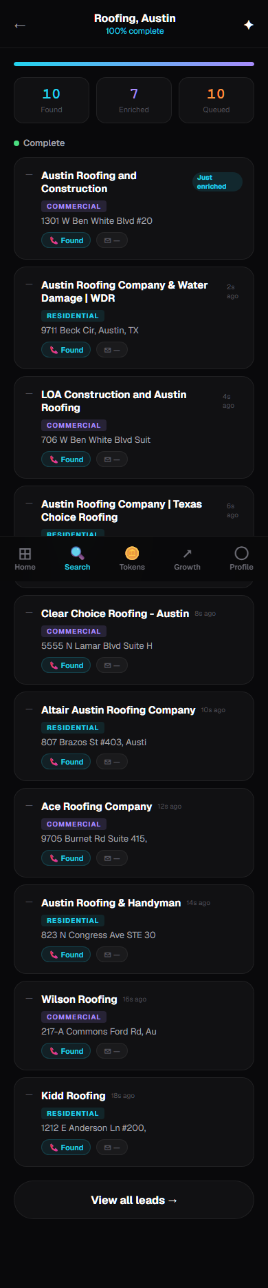 Search Results Live