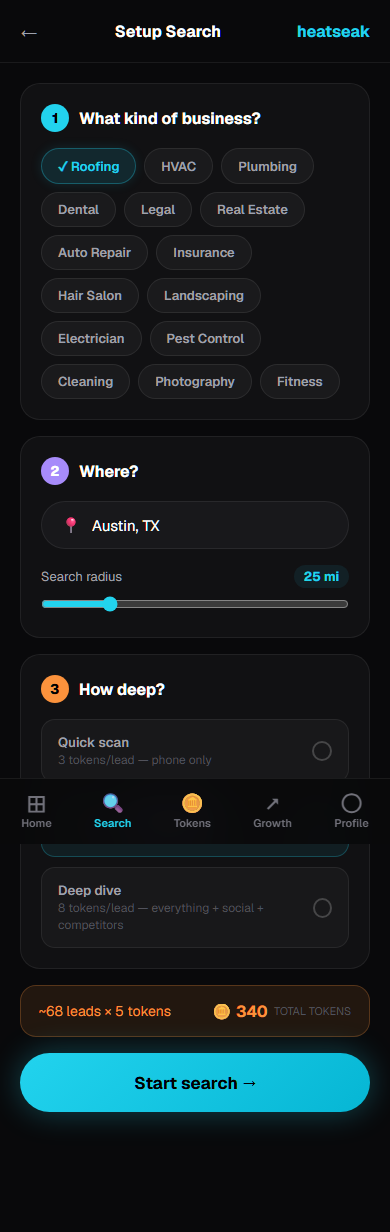 Search Setup
